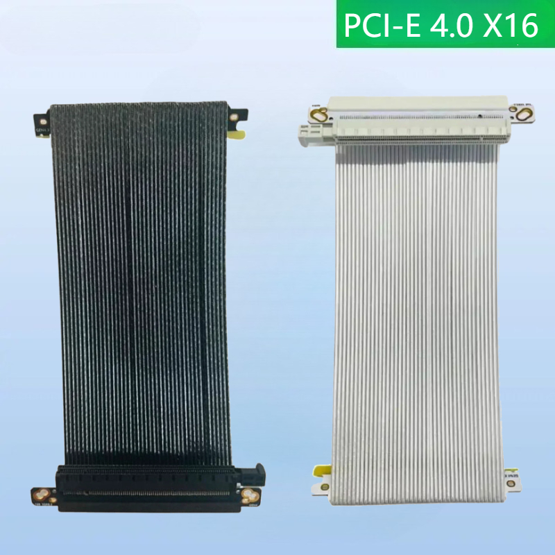 Itx Case Pcie Riser 4.0 - スーパースピード4.0高互換シルバーメッキワイヤー,pci Express 16x,4.0 riserケーブル,gen4,ダブルリバースギア,gpu,itx,ミニケースアダプター