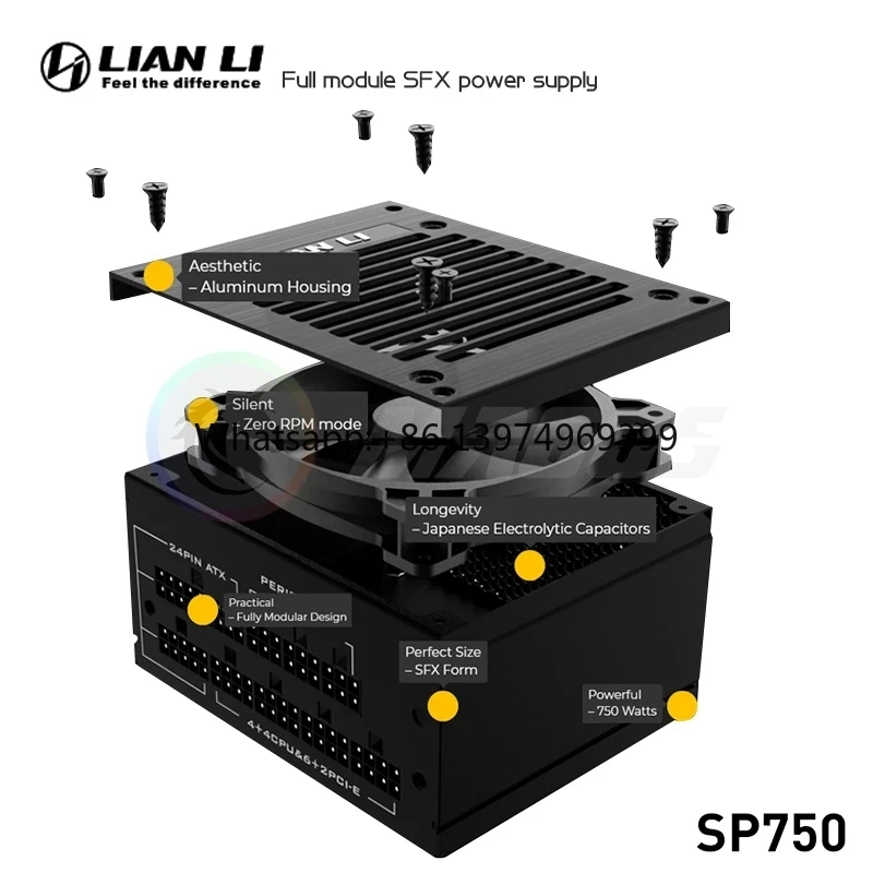 Sfx Power Supply 750W Gold - LIAN LI PSU 750W SFX電源ユニット コンピューターPC用