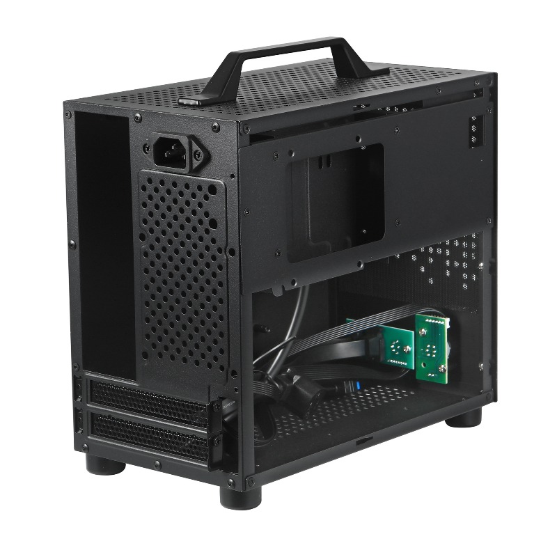 Mini Itx Case With Handle Portable - 持ち運び可能な7.6LミニITXゲーミングケースSKTC A17（ハンドル付き）、SFX電源と210mm GPU対応、ITXマザーボード用Type-C 10G搭載