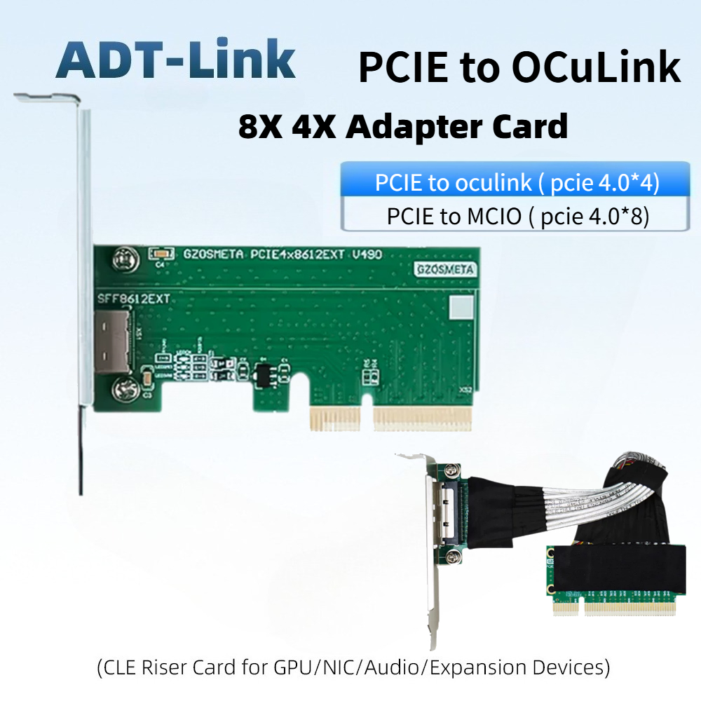 Itx Case Pcie Riser 4.0 - PCIE 4.0 4X to Oculink SFF-8612インターフェースカード