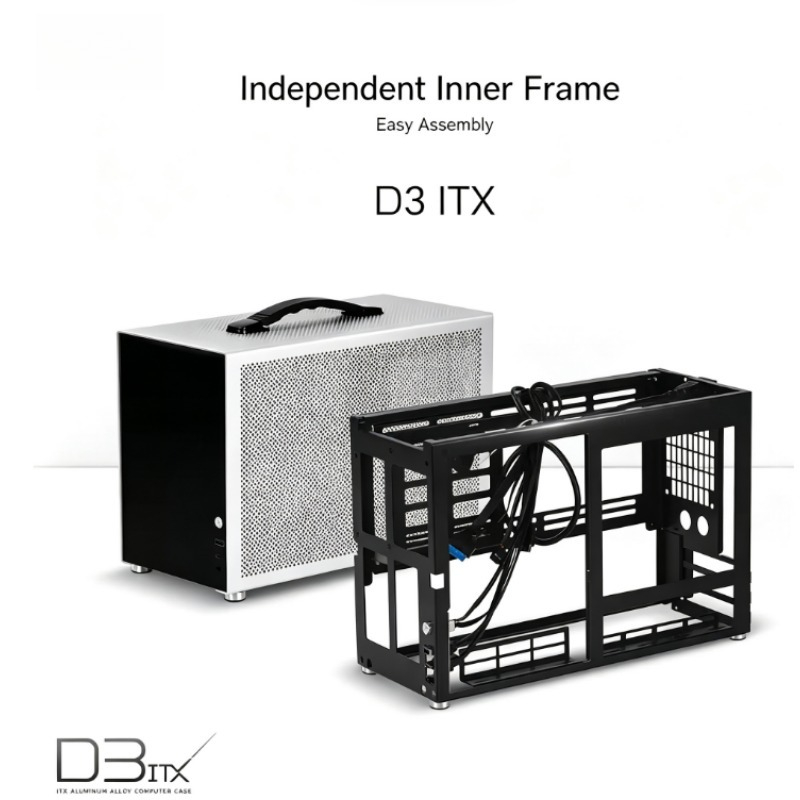 D3アルミニウム合金製ミニITX PCケース。ATX電源に対 - Mini Itx Case Water Cooling Support のレビューと価格