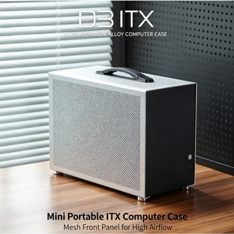 D3アルミニウム合金製ミニITX PCケース。ATX電源に対 - Mini Itx Case Water Cooling Support のレビューと価格