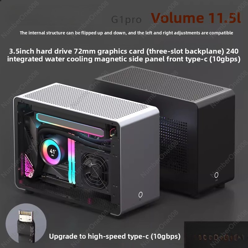 G1-pro ITX アルミ製コンピューターケース、A4構造 - Mini Itx Case Water Cooling Support のレビューと価格