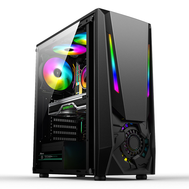 ATXゲーミングデスクトップPCケース、完全透明サイドパネル - Mini Itx Case Water Cooling Support のレビューと価格
