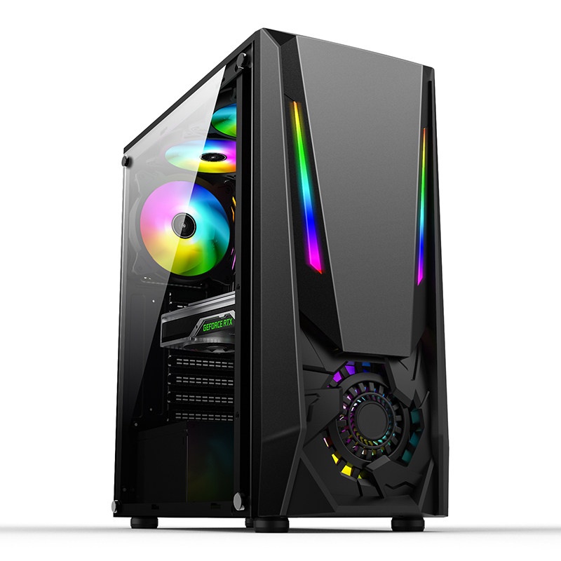 ATXゲーミングデスクトップPCケース、完全透明サイドパネル - Mini Itx Case Water Cooling Support のレビューと価格
