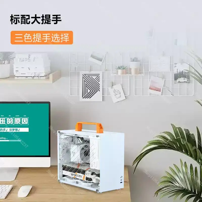 X79ミニコンピューターケース ホワイト サイド透明 MAT - Mini Itx Case Water Cooling Support のレビューと価格