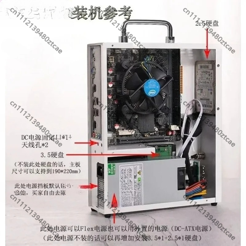 白いポータブル ITX MATX ミニ PC ケースハンドル - Mini Itx Case With Handle Portable のレビューと価格
