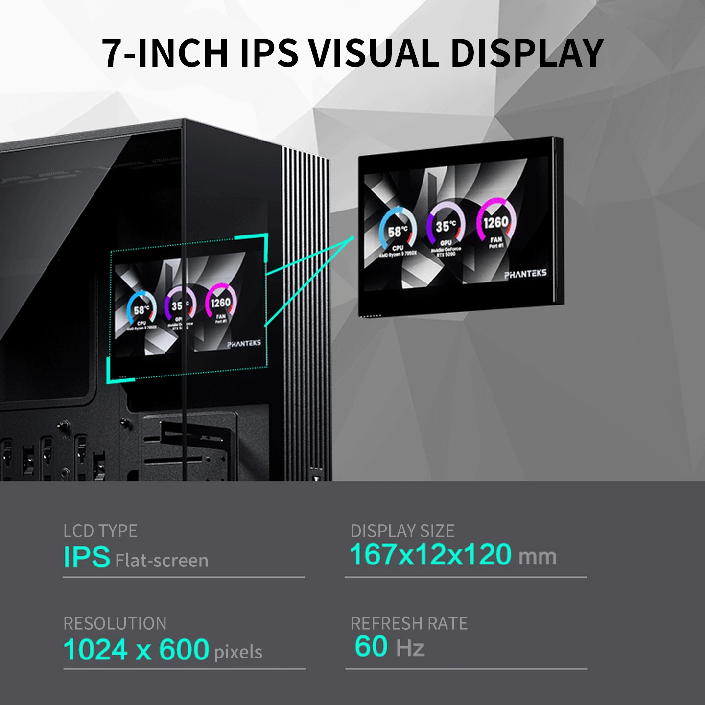 Phanteks XT V5-LCD ATXコンピューターケ - Mini Itx Case Water Cooling Support のレビューと価格